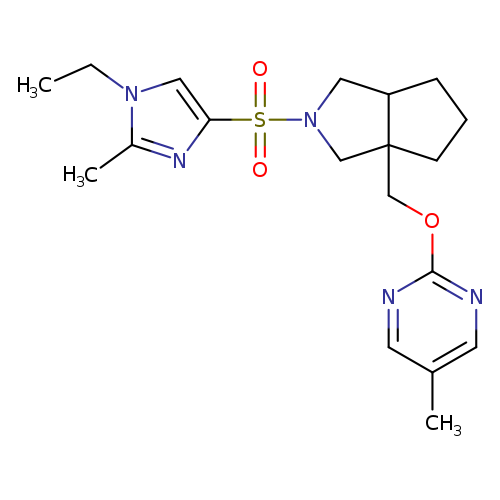 2-({2-[(1-ethyl-2-methyl-1H-imidazol-4-yl)sulfonyl]-octahydrocyclopenta[c]pyrrol-3a-yl}methoxy)-5-methylpyrimidine