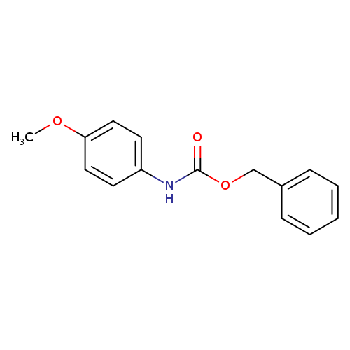 Carbamic acid, N-(4-methoxyphenyl)-, phenylmethyl esterOTHER CA INDEX NAMES:Carbamic acid, (4-methoxyphenyl)-, phenylmethyl ester