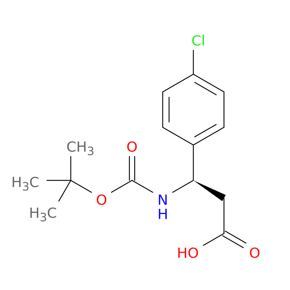 Benzenepropanoic acid, 4-chloro-β-[[(1,1-dimethylethoxy)carbonyl]amino]-, (βR)-