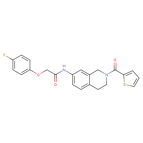 2-(4-fluorophenoxy)-N-[2-(thiophene-2-carbonyl)-1,2,3,4-tetrahydroisoquinolin-7-yl]acetamide