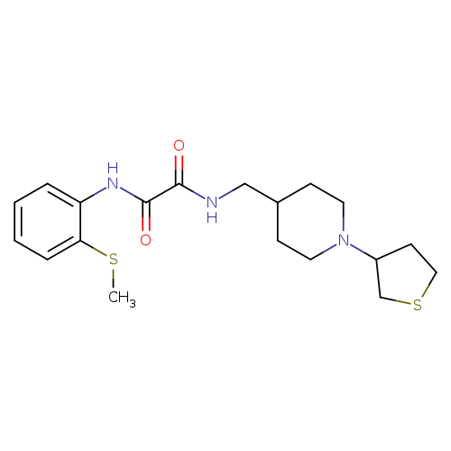 N'-[2-(methylsulfanyl)phenyl]-N-{[1-(thiolan-3-yl)piperidin-4-yl]methyl}ethanediamide