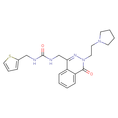 1-({4-oxo-3-[2-(pyrrolidin-1-yl)ethyl]-3,4-dihydrophthalazin-1-yl}methyl)-3-[(thiophen-2-yl)methyl]urea