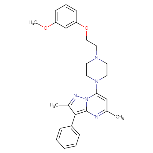 1-{2,5-dimethyl-3-phenylpyrazolo[1,5-a]pyrimidin-7-yl}-4-[2-(3-methoxyphenoxy)ethyl]piperazine