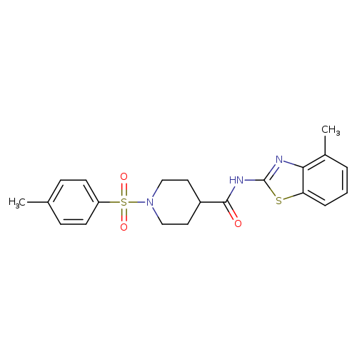 N-(4-methyl-1,3-benzothiazol-2-yl)-1-(4-methylbenzenesulfonyl)piperidine-4-carboxamide