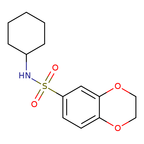N-cyclohexyl-2,3-dihydro-1,4-benzodioxine-6-sulfonamide