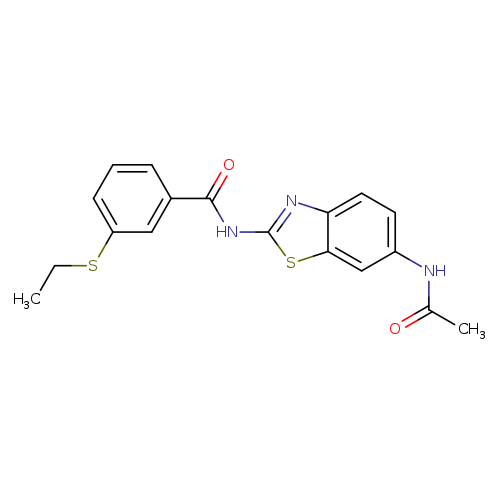 N-(6-acetamido-1,3-benzothiazol-2-yl)-3-(ethylsulfanyl)benzamide