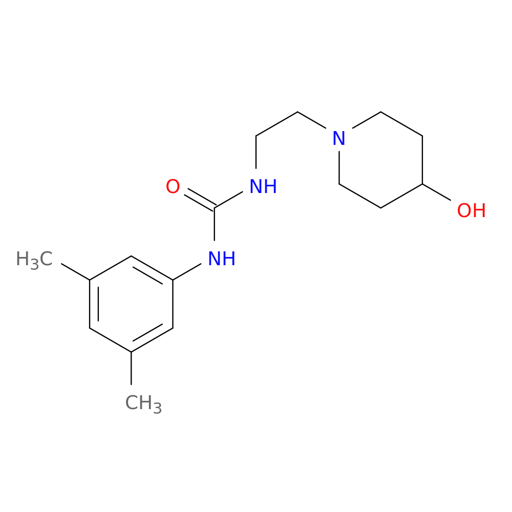1-(3,5-dimethylphenyl)-3-[2-(4-hydroxypiperidin-1-yl)ethyl]urea