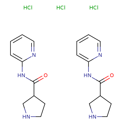bis(N-(pyridin-2-yl)pyrrolidine-3-carboxamide) trihydrochloride