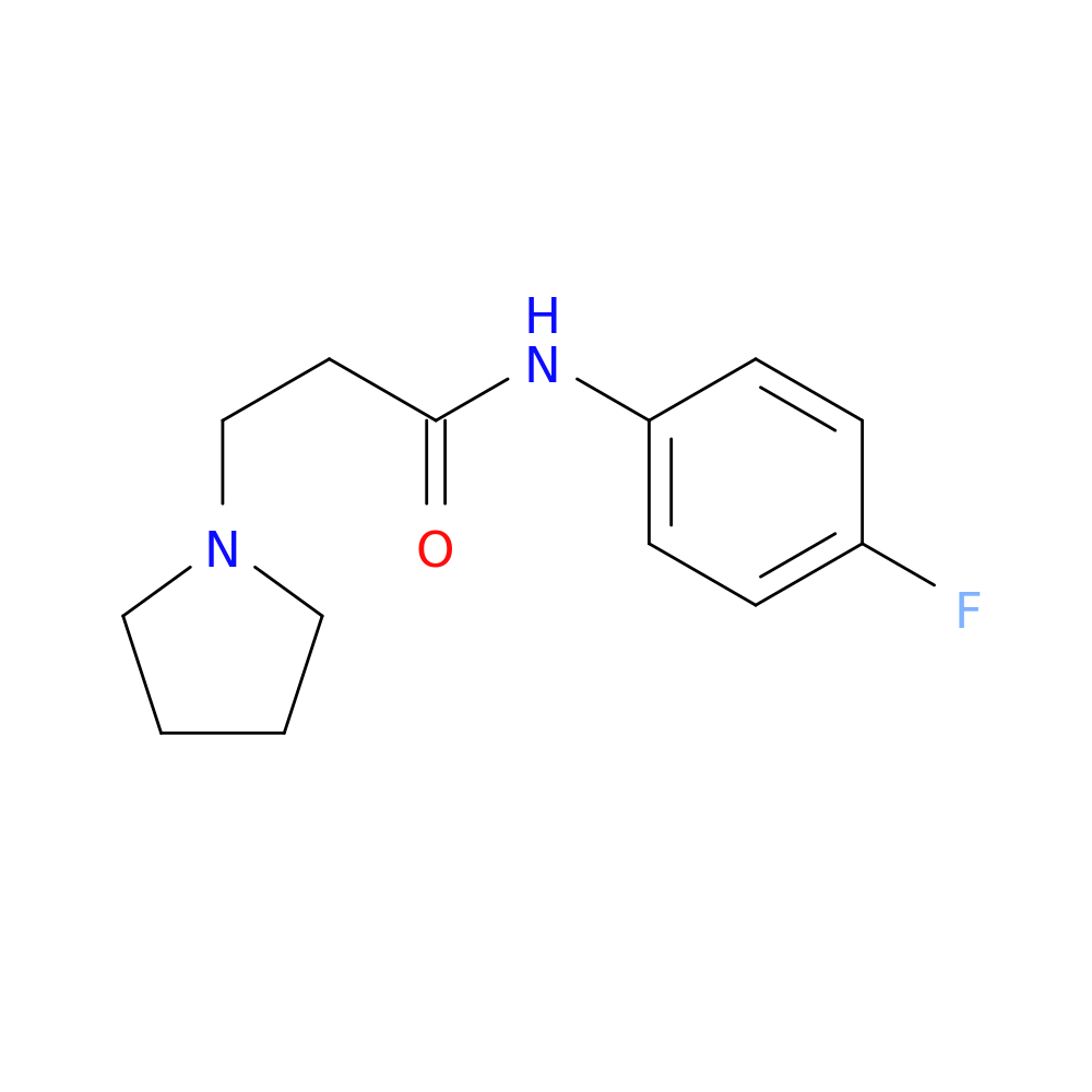 N-(4-fluorophenyl)-3-(1-pyrrolidinyl)propanamide