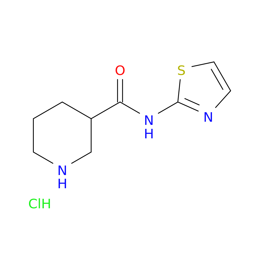 N-(1,3-thiazol-2-yl)piperidine-3-carboxamide hydrochloride