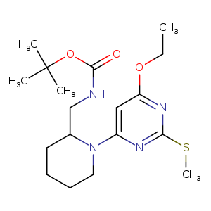tert-Butyl ((1-(6-ethoxy-2-(methylthio)pyrimidin-4-yl)piperidin-2-yl)methyl)carbamate
