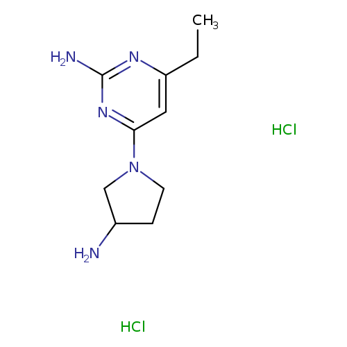 4-(3-aminopyrrolidin-1-yl)-6-ethylpyrimidin-2-amine dihydrochloride
