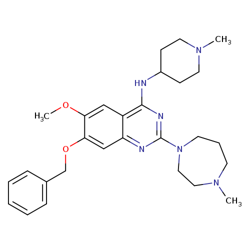 7-(Benzyloxy)-6-methoxy-2-(4-methyl-1,4-diazepan-1-yl)-N-(1-methylpiperidin-4-yl)quinazolin-4-amine