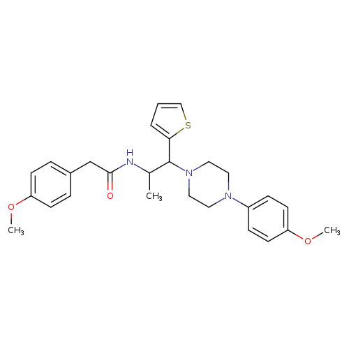 2-(4-methoxyphenyl)-N-{1-[4-(4-methoxyphenyl)piperazin-1-yl]-1-(thiophen-2-yl)propan-2-yl}acetamide