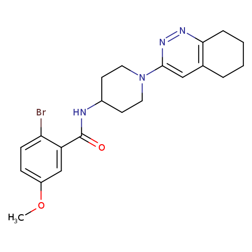 2-bromo-5-methoxy-N-[1-(5,6,7,8-tetrahydrocinnolin-3-yl)piperidin-4-yl]benzamide