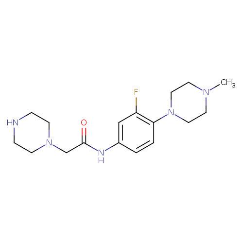 N-[3-fluoro-4-(4-methylpiperazin-1-yl)phenyl]-2-(piperazin-1-yl)acetamide