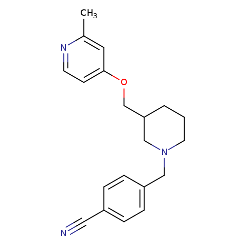4-[(3-{[(2-methylpyridin-4-yl)oxy]methyl}piperidin-1-yl)methyl]benzonitrile