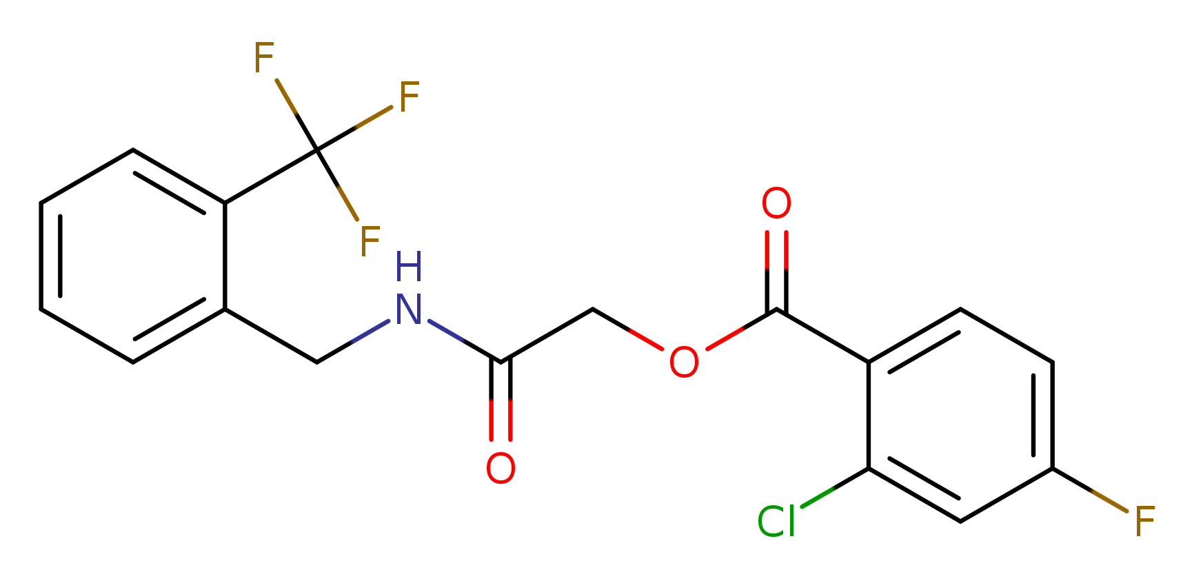 ({[2-(trifluoromethyl)phenyl]methyl}carbamoyl)methyl 2-chloro-4-fluorobenzoate
