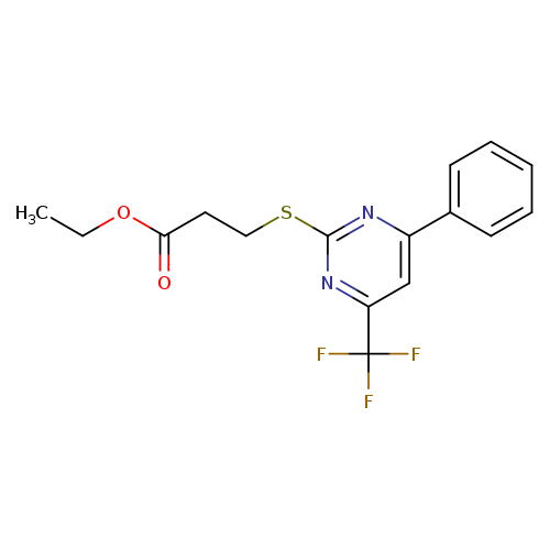 Ethyl 3-([4-phenyl-6-(trifluoromethyl)pyrimidin-2-yl]thio)propanoate