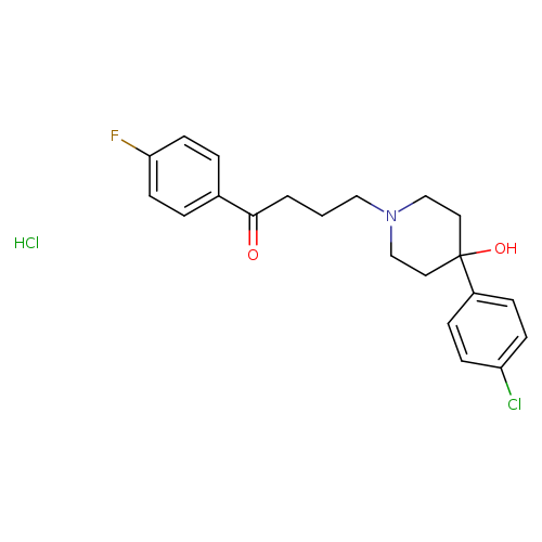 1-Butanone, 4-[4-(4-chlorophenyl)-4-hydroxy-1-piperidinyl]-1-(4-fluorophenyl)-, hydrochloride (1:1)