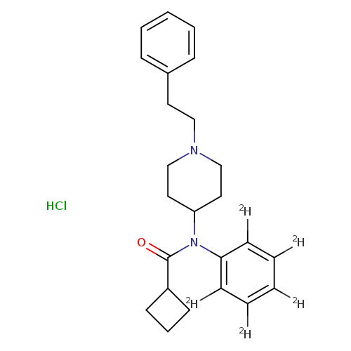 N-(1-phenethylpiperidin-4-yl)-N-(phenyl-d5)cyclobutanecarboxamide,monohydrochloride