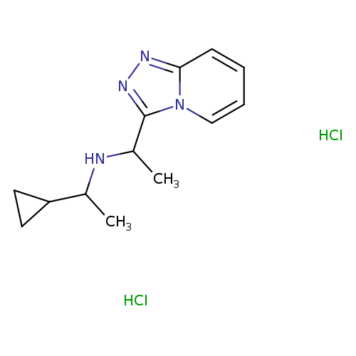 (1-cyclopropylethyl)(1-{[1,2,4]triazolo[4,3-a]pyridin-3-yl}ethyl)amine dihydrochloride