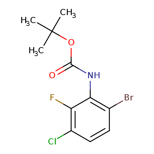 6-Bromo-3-chloro-2-fluoroaniline, n-boc protected