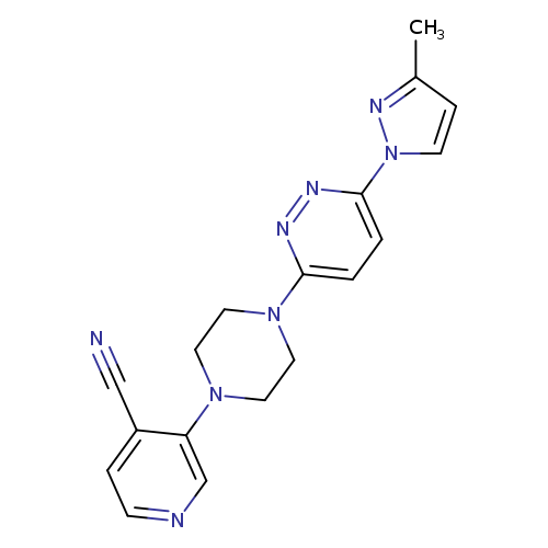3-{4-[6-(3-methyl-1H-pyrazol-1-yl)pyridazin-3-yl]piperazin-1-yl}pyridine-4-carbonitrile
