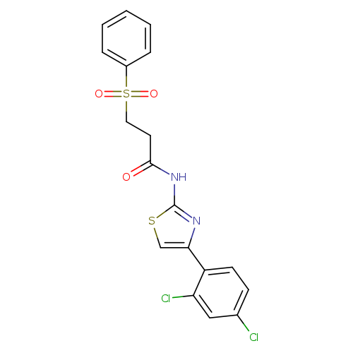 3-(benzenesulfonyl)-N-[4-(2,4-dichlorophenyl)-1,3-thiazol-2-yl]propanamide