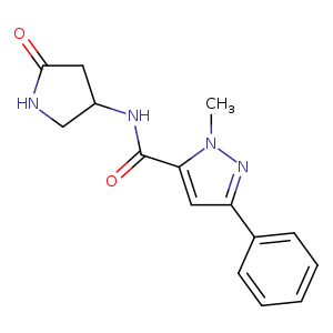 1-methyl-N-(5-oxopyrrolidin-3-yl)-3-phenyl-1H-pyrazole-5-carboxamide