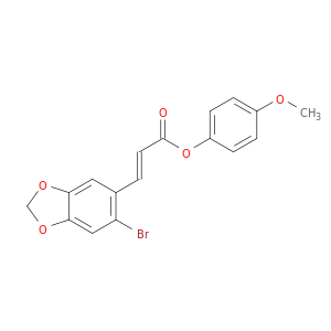 4-methoxyphenyl (2E)-3-(6-bromo-2H-1,3-benzodioxol-5-yl)prop-2-enoate
