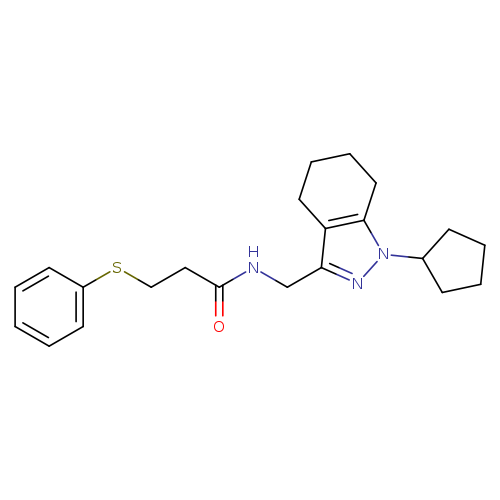 N-[(1-cyclopentyl-4,5,6,7-tetrahydro-1H-indazol-3-yl)methyl]-3-(phenylsulfanyl)propanamide