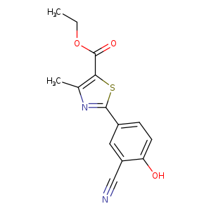 5-Thiazolecarboxylic acid, 2-(3-cyano-4-hydroxyphenyl)-4-methyl-, ethyl ester