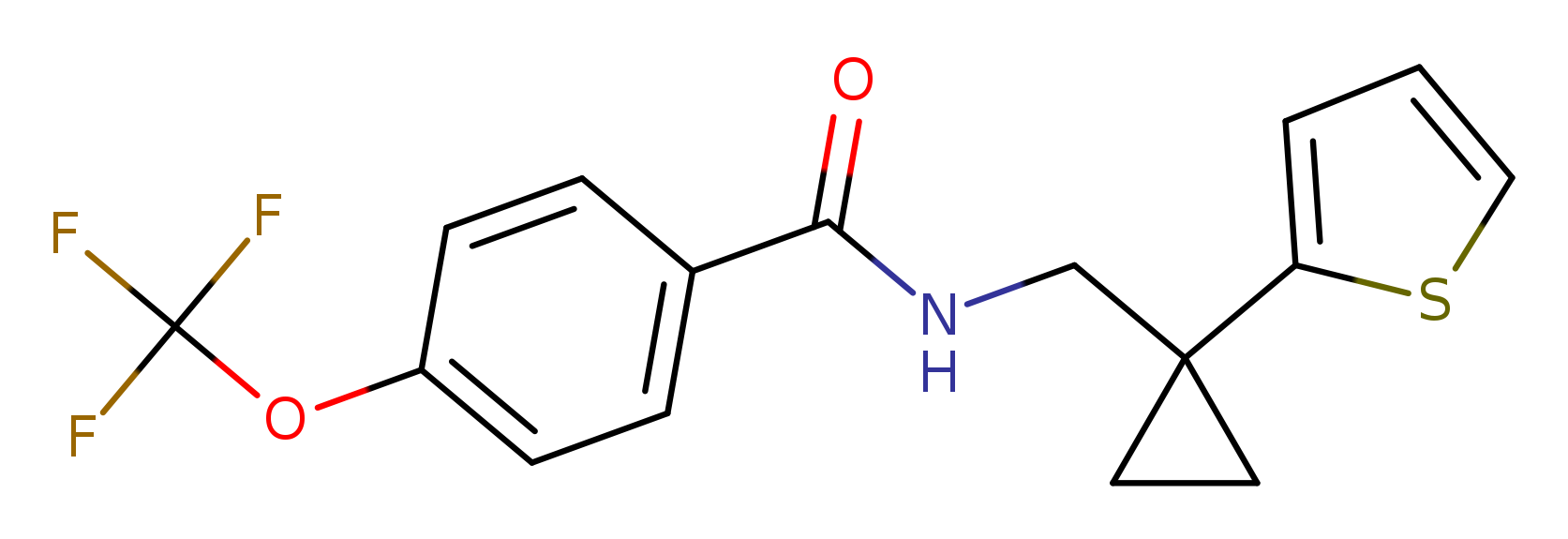 N-{[1-(thiophen-2-yl)cyclopropyl]methyl}-4-(trifluoromethoxy)benzamide