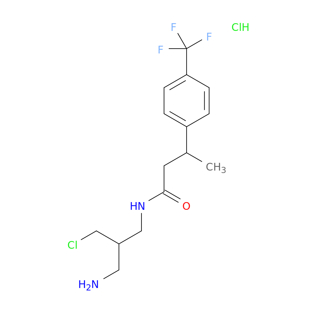 N-[3-amino-2-(chloromethyl)propyl]-3-[4-(trifluoromethyl)phenyl]butanamide hydrochloride