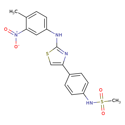 N-(4-{2-[(4-methyl-3-nitrophenyl)amino]-1,3-thiazol-4-yl}phenyl)methanesulfonamide
