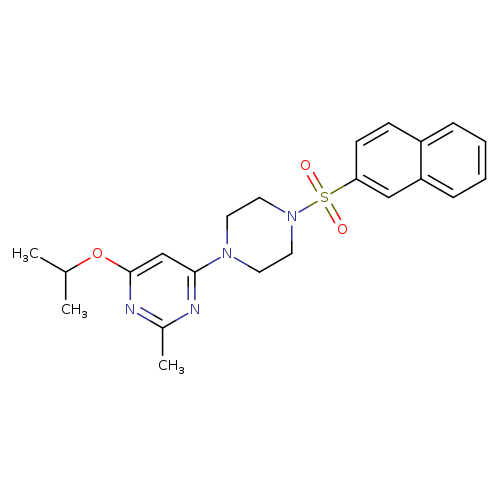 2-methyl-4-[4-(naphthalene-2-sulfonyl)piperazin-1-yl]-6-(propan-2-yloxy)pyrimidine