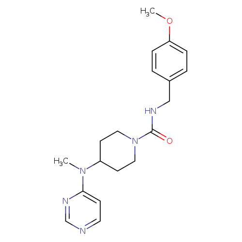 N-[(4-methoxyphenyl)methyl]-4-[methyl(pyrimidin-4-yl)amino]piperidine-1-carboxamide