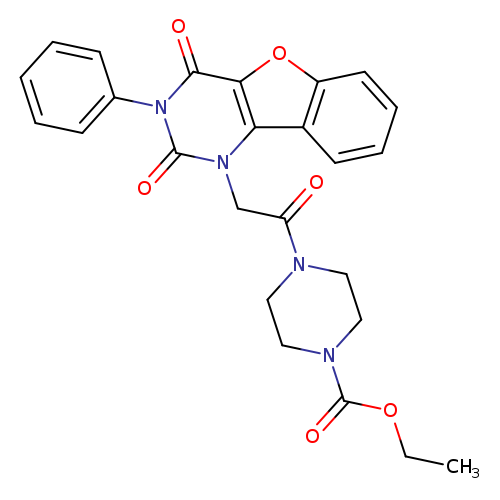 ethyl 4-(2-{4,6-dioxo-5-phenyl-8-oxa-3,5-diazatricyclo[7.4.0.0^{2,7}]trideca-1(9),2(7),10,12-tetraen-3-yl}acetyl)piperazine-1-carboxylate
