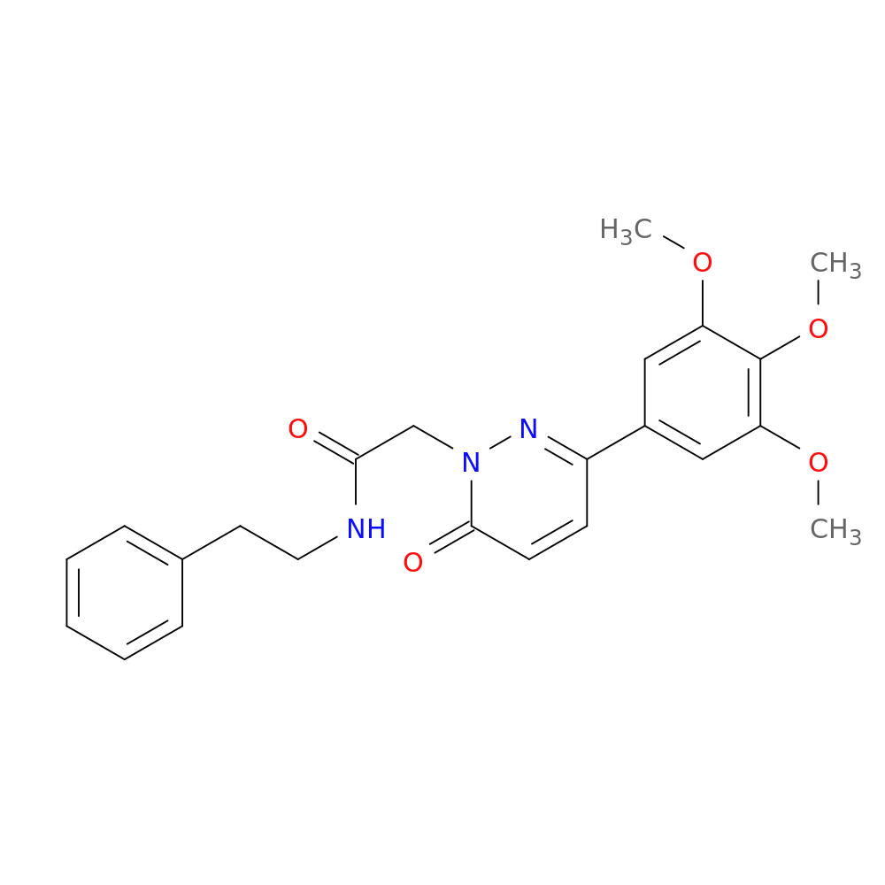 2-[6-oxo-3-(3,4,5-trimethoxyphenyl)-1,6-dihydropyridazin-1-yl]-N-(2-phenylethyl)acetamide