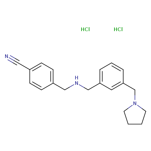 4-[({[3-(pyrrolidin-1-ylmethyl)phenyl]methyl}amino)methyl]benzonitrile dihydrochloride