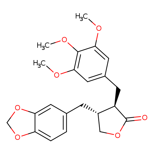 (3R)-3α-(3,4,5-Trimethoxybenzyl)-4β-(1,3-benzodioxole-5-ylmethyl)tetrahydrofuran-2-one