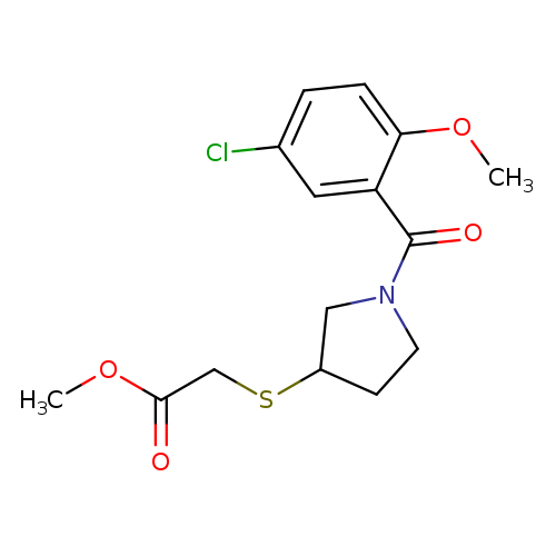 methyl 2-{[1-(5-chloro-2-methoxybenzoyl)pyrrolidin-3-yl]sulfanyl}acetate