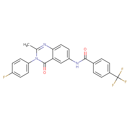 N-[3-(4-fluorophenyl)-2-methyl-4-oxo-3,4-dihydroquinazolin-6-yl]-4-(trifluoromethyl)benzamide