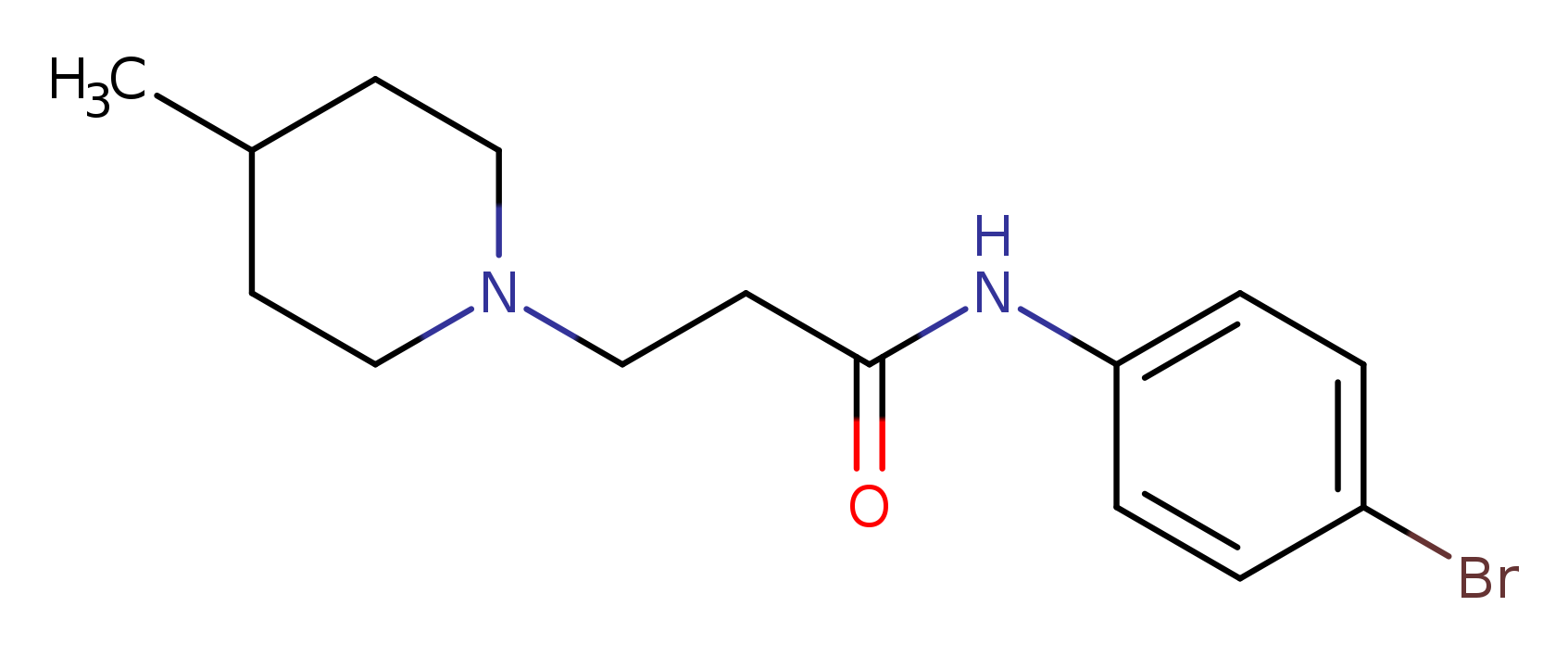 N-(4-bromophenyl)-3-(4-methyl-1-piperidinyl)propanamide