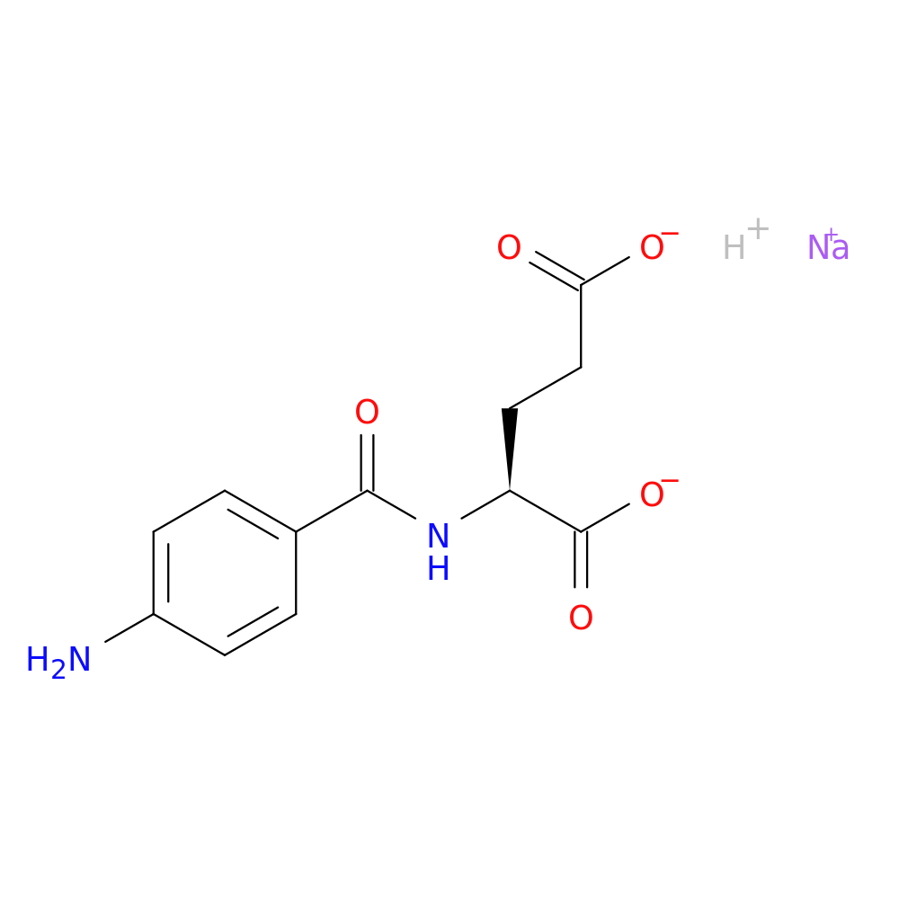 SODIUM HYDROGEN (N-(4-AMINOBENZOYL)-L GLUTAMATE)