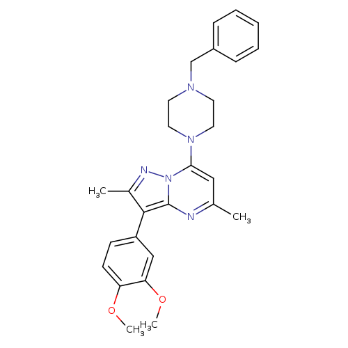 1-benzyl-4-[3-(3,4-dimethoxyphenyl)-2,5-dimethylpyrazolo[1,5-a]pyrimidin-7-yl]piperazine