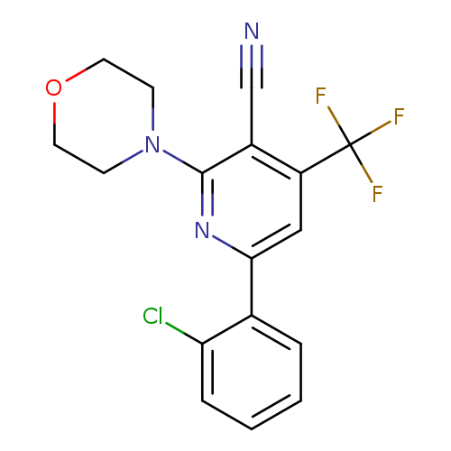 6-(2-chlorophenyl)-2-(morpholin-4-yl)-4-(trifluoromethyl)pyridine-3-carbonitrile