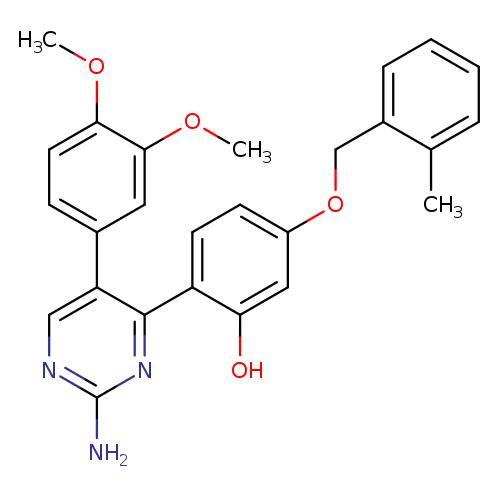 2-[2-amino-5-(3,4-dimethoxyphenyl)pyrimidin-4-yl]-5-[(2-methylphenyl)methoxy]phenol