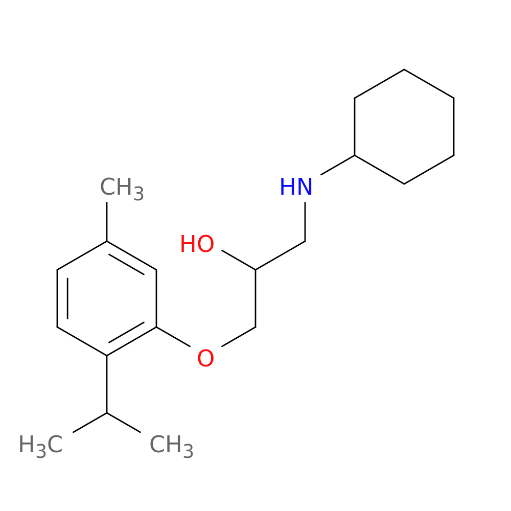 1-(cyclohexylamino)-3-(2-isopropyl-5-methylphenoxy)propan-2-ol